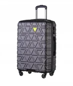 Walizki - Puccini Walizka Średnia Szara Antracyt ABS018B 8 - miniaturka - grafika 1