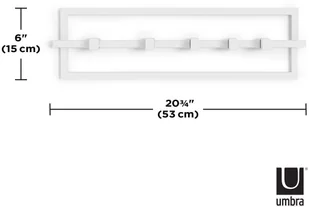 Umbra Wieszak na ubrania 5 haków biały CUBIKO 1016881-660 - Ramki na zdjęcia - miniaturka - grafika 7