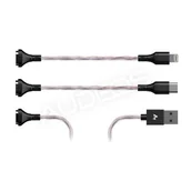 Kable - Ikko IKKO ITM-IKKOFFL przewody premium USB-C, USB-A i Lightning dla ITM01 Zerda itm-ikkoffl - miniaturka - grafika 1