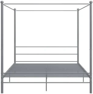 vidaXL Lumarko Rama łóżka z baldachimem, szara, metalowa, 180 x 200 cm 325068 - Łóżka - miniaturka - grafika 4