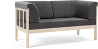 Sofy i kanapy - AJ Produkty Sofa 2-osobowa KIM, tkanina Medley, ciemnoszary - miniaturka - grafika 1