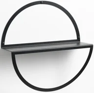 Półki i regały dla dzieci - Czarna metalowa półka wisząca okrągła fi-35cm Naga - miniaturka - grafika 1