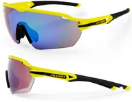 Okulary przeciwsłoneczne - Accent Okulary Reflex żółte fluo, soczewki PC: niebiesko-zielone lustrzane, przezroczyste 610-40-138_ACC - miniaturka - grafika 1