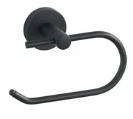 Stojaki i wieszaki na papier toaletowy - Aqualine Wieszak na papier toaletowy 13,5x12,5x5 cm bez przykrywki czarny SAMBA SH/ SB217 - miniaturka - grafika 1