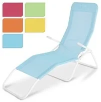 Składany leżak ogrodowy, zielony, 96x52x182 cm - Leżaki ogrodowe - miniaturka - grafika 3