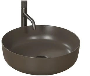 Rea łazienka z wyobraźnią Umywalka ceraminczna nablatowa Elma szara matowa 45x45 U8495 - Umywalki - miniaturka - grafika 2