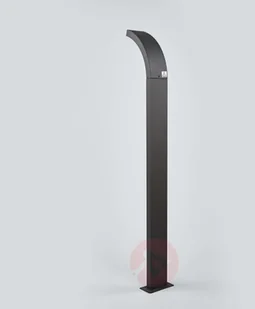 LAMPENWELT.COM Juvia szaro-grafitowy słupek ogr LED, aluminium - Lampy ogrodowe - miniaturka - grafika 5