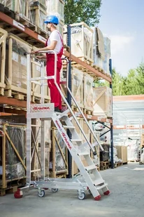 Faraone 996 99675064 Drabina magazynowa jezdna z wejściem jednostronnym wysokość robocza 4,23m) 75064-uniw - Drabiny Faraone 996 99675064 Drabina magazynowa jezdna z wejściem jednostronnym wysokość robocza 4,23m) 75064-uniw - Drabiny - miniaturka - grafika 2