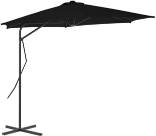vidaXL Parasol ogrodowy na stalowym słupku, czarny, 300x230 cm vidaXL - Parasole ogrodowe - miniaturka - grafika 3