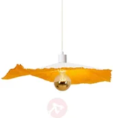 Lampy sufitowe - Näve Lampa wisząca Crazy Paper, biało-złota, 56cm - miniaturka - grafika 1