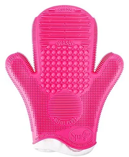 Sigma SIGMA 2x SIGMA SPA BRUSH CLEANING GLOVE - RĘKAWICA DO CZYSZCZENIA PĘDZLI - PINK SGSBCG2-PINK - Rękawice i gąbki do kąpieli - miniaturka - grafika 2