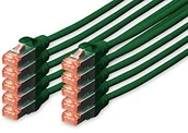 Kable miedziane - DIGITUS Professional CAT 6 S-FTP Patch/kabel sieciowy, LSZH, miedzi, AWG 27/7, zielony 0,25 m DK-1644-0025-G-10 - miniaturka - grafika 1