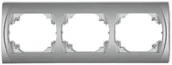 Klawisze i ramki - Karlik LOGO - Ramka pozioma potrójna (srebrny metalik) 7LRH-3 - miniaturka - grafika 1