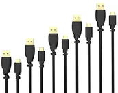 Kable USB - KabelDirekt Przewód 5 X bezpośrednio kabel micro-USB 2.0  Top Series, czarny 846 - miniaturka - grafika 1