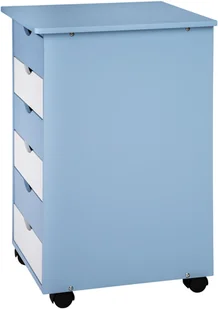 tectake Biurko dla dzieci z kontenerem na kółkach - niebieski 401241 - Biurka dla dzieci - miniaturka - grafika 7