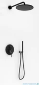 Zestawy prysznicowe - Kohlman Roxin Black zestaw prysznicowy z deszczownicą 25 cm czarny półmat QW210RBR25 | - miniaturka - grafika 1