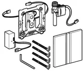 Przyciski spłukujące - Geberit Sigma50 Elektroniczny przycisk spłukujący do pisuaru zasilanie 230 V czerwone złoto/szczotkowany 116.026.QB.1 - miniaturka - grafika 1