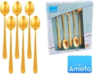 Zestawy sztućców - Amefa Łyżeczki do latte 1410 Trend 6 sztuk komplet dla 6 osób złoto 1410 Trend Gold łyżeczki do latte - miniaturka - grafika 1