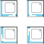 Kabiny prysznicowe - Omnires Chelsea Kabina prostokątna 120x90x190 cm CH1291CRTR - miniaturka - grafika 1