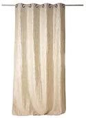 Zasłony - Linder 0969/42/375 zasłona z 8 oczkami i wzornictwo stal do ostrzenia, okrągły, poliester/bawełna, 140 x 260 cm, beżowy 0694/15/375/135X260 - miniaturka - grafika 1