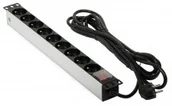 Listwy zasilające - ABCVISION Listwa zasilająca 1U 19'' 9 gniazd kabel 5m PD-9/5M - miniaturka - grafika 1