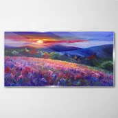 Obrazy i zdjęcia - PL Coloray Obraz Szklany Malarstwo góry łąka 140x70cm - miniaturka - grafika 1