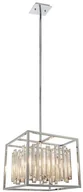 Lampy sufitowe - Endon Wisząca LAMPA glamour ACADIA 81930 Endon kwadratowa OPRAWA metalowa klatka ZWIS z kryształkami chrom przezroczysta 81930 - miniaturka - grafika 1