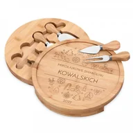 Deski do krojenia - Murrano Deska drewniana do sera zestaw akcesoria grawer na mikołajki DSK-SER2-021 - miniaturka - grafika 1