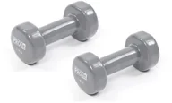 Hantle i ciężarki - Profit Hantle winylowe PROfit 2x3 kg szare - miniaturka - grafika 1