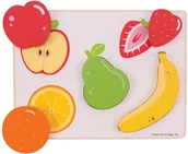 Zabawki kreatywne - BIGJIGS OWOCE drewniana gruba układanka  BJ026 BJ026 - miniaturka - grafika 1