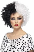 Dodatki do strojów karnawałowych - Smiffys damskie krótkie peruka, odpędzać złe Madame, czarnym i białym, One Size, 42117 42117 - miniaturka - grafika 1