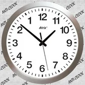 Zegary - Atrix Duży aluminiowy zegar chodzący do tyłu /40cm - miniaturka - grafika 1