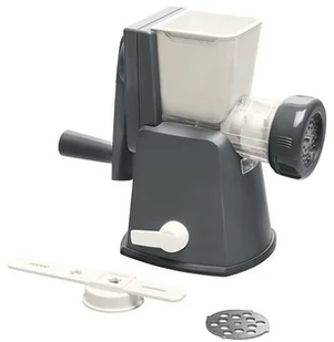 Lurch Base&Soul ręczna maszynka do mielenia mięsa, z 2 wkładkami o różnej grubości oczek i nakładką do formowania ciasteczek, z tworzywa sztucznego, kolor szary/biały, 14 x 30 x 22 cm 200500 - Pozostałe akcesoria kuchenne - miniaturka - grafika 2