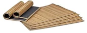 Pozostałe akcesoria barmańskie - Relaxdays podkładka pod nakrycie Podkładki 6-częściowy z bambusa -częściowy zestaw podkładek na stół z antypoślizgową powierzchnią dolną 6 stół mata na mokro mata bambusowa na stół 30 x 45 cm, różne k 10020505_126 - miniaturka - grafika 1