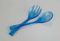 Zestawy sztućców - Kimmel 21-000-2715 2-częściowy zestaw sztućców do sałaty, tworzywo sztuczne, niebieskie, przezroczyste - miniaturka - grafika 1