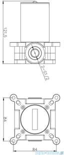 Omnires Y zestaw bidetowy punktowy podtynkowy 1-funkcyjny czarny SYSYBI2BL - Baterie bidetowe - miniaturka - grafika 3