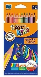 BIC Kredki Eco Evolution Stripes 12 kolorów - Przybory szkolne - miniaturka - grafika 4
