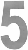 Akcesoria do bram - Cyfra 5 z tworzywa 180 mm srebrna - miniaturka - grafika 1