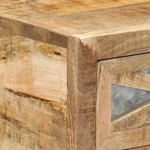 vidaXL Stolik typu konsola, 110x30x76 cm, lite drewno mango - Konsole i sekretarzyki - miniaturka - grafika 2