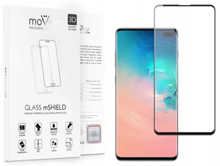 movear Szkło Hartowane 3D na Samsung Galaxy S10+ (Plus) / G975F na Cały Ekran GLASS mSHIELD 3D czarne SG10PG3D12ABK1 - Szkła hartowane na telefon - miniaturka - grafika 4