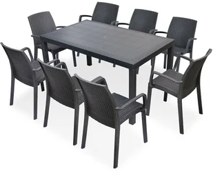 Bica Stół technorattanowy Houston antracyt BC9094ANT - Stoły ogrodowe - miniaturka - grafika 3