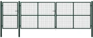 Ogrodzenia - vidaxl Brama ogrodzeniowa, stalowa, 500 x 150 cm, zielona - miniaturka - grafika 1