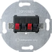 Wyłączniki światła i elektryczne - Merten 467014 złącze głośnik wkładka, 2 kieszeń, antracyt 1329909 - miniaturka - grafika 1