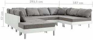 vidaXL Sofa modułowa, sztuczna skóra, biała - Narożniki - miniaturka - grafika 8