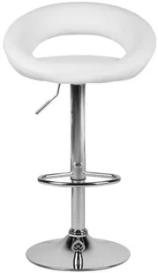 Beliani Zestaw 2 hokerów barowych skóra ekologiczna białe PEORIA - Taborety i hokery - miniaturka - grafika 6