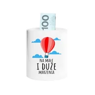 Skarbonki - Na małe i duże marzenia - skarbonka z nadrukiem - miniaturka - grafika 1