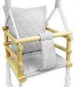 Leżaczki i huśtawki - Szara huśtawka rosnąca dla dzieci H6-S17 - miniaturka - grafika 1