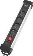 Listwy zasilające - LogiLink Listwa zasilająca 4 gniazda 1.5m USB biało-czarny LPS237U LPS237U - miniaturka - grafika 1