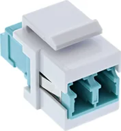 Wtyczki i adaptery - Keystone InLine InLine Światłowodowy Adapter Snap-in biały duplex LC/LC MM ceramiczna tuleja morski 89988B - miniaturka - grafika 1