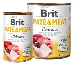 Brit Pate & Meat Dog Chicken puszka 800g - Mokra karma dla psów - miniaturka - grafika 2